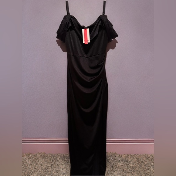NWT Shapewear Women’s Multi Way Dress Off The Shoulder BlackMaxi BodyCon XL - Picture 1 of 10